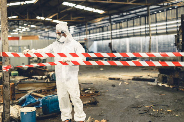 Professional Biohazard Cleanup technician working in Ossipee, NH